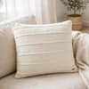 Cairo Natural Cotton Knitted Decorative Cushion Cover 16 x 16 Inches
