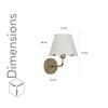 Sadie Shine Brass Metal Wall Light with Scalloped Shade