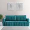 Beliss 3 Pull Out Sofa Cum Bed with storage In T Blue Colour