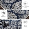 Beige Floral Wool 8x10 Carpet