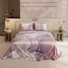 Stoa Paris 300TC UltrSatin Super King Bedsheet with 2 Pillow Covers Satin Super Lavender Peach