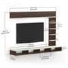 Primax Plus Large Engineering Wood Wall Mount Tv Unit In Wenge & White Finish