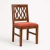 Globally Indian Pranika Solid Sheesham Wood 6 Seater Dining Table Set 6 Chairs Terracotta Orange