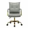 Doe Buck Marlon Modern Sage Faux Leather Office Chair