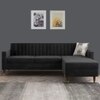 Deeplac Sectional Fabric Sofa - Black