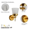 Meirit Single Arm Glass and Metal Wall Light