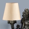 Devansh Metal Electric Wall Light in Antique Gold Colour with off-white Shade Count of 2 Lights