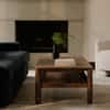 Indiana Scalloped Edge Solid Wood Coffee Table Modern Design