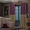 Stoa Paris Satin Long Door Curtains, Room Darkening Blackout Curtains Pack of 2, Royal Rouge - with Back Lining