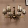Eliante 6-Light Chandelier, Mild Steel Modern Hanging Ceiling Fixture For Living Room, Dining Room