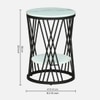 Metale Metal Side Table in Black Colour