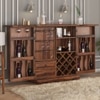 Parquet Sheesham Wood Bar Cabinet in Provincial Teak Finish