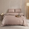Stoa Paris Sateen Quilted King Size Bed Cover with 2 Pillow Covers (100 x 108) lted King Cha Champagne