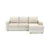 Apollo Sofa (Colour : Pearl, Cushion : Hard, Back Type : Regular, Seating Capacity : Right Aligned 2 Seater + Right Aligned Chaise + Ottoman)