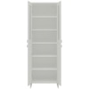 Renata Large Bookshelf cum Storage Cabinet with Toughened Glass Doors and Star Shaped Knobs in Ivory Persian Lilac Colour