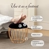 Classic Velvet Cage Metallic Stool in Black Color Set of 2
