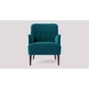 London Accent chair Velvet in T Blue Color
