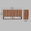 4 Doors Modular Wall Mounted Kitchen Cabinet With Organizer Shelf In Aisan Walnut Finish