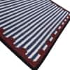 Jaipur Rugs Soft Floral Striped Wool Polyester Dhurrie Rug White 6x9 ft