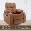 Helios Fabric One Seater Motorised Recliner with Rocking Revolving & Cup Holder in Green Colour