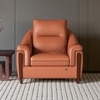 Russet 1 Seater Leatherette Sole in Cinnamon Brown Colour