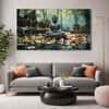 The Castle Decor Lord Buddha Meditation Wall Painting Wooden Framed 27x48 Inch (Style 26)