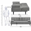 Horizon 3 Seater Sofa Cum Bed In Grey Colour