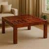 Sydney Sheesham Wood Contemporary Square Coffee Table In Honey Finish
