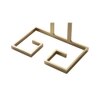 Prato Metal Side Table in Gold Finish