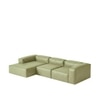 Elegantedge Wood Right Aligned 3-Seater With Upholstery Non Storage Sofa In Green Colour