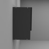 Aluminium Black Profile 4 Tinted Glass Handless Shutter  In Slate Grey Finish
