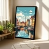The Castle Decor Paris Skyline Wall Painting Framed Artwork 20x30 Inch