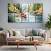 The Castle Decor Nature Art Wall Painting Wooden Framed Digital Painting 27x48 Inch (Style 2)