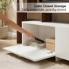Bluewud Amy Engineered Wood Tvcabinet In Brown Maple & White Finish