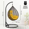 Premium Egg Single Seater Liner Swing Chair Yellow