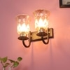 Eliante Modern Wall Lights Mild Steel, Glass & Glass Material Brown,Gold & Golden Finish
