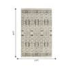 Jaipur Rugs Traditional Wool 5x8 Feet White And Charcoal Hand Knotted Rug Carpet
