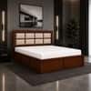 Eshaan Solid Wood Compact Queen Bed Hydraulic Storage Provincial Teak Finish Mattress 60 x 72 Inches