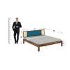 Boho Solid Wood King Size Non Storage Bed In Provincial Teak Finish