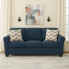 Sehran 3 Seater Sofa In Fabric Navy Blue Color