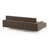 Chelsea Left Aligned 3 Seater Sectional Fabric Sofa (Daschund Brown)
