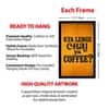 The Castle Decor Chai Coffee Kitchen Wall Art Set of 3 12x18 Inch