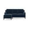 Abbey Sectional Sofa (Colour : Sea Port Blue Velvet, Cushion : Hard, Seater : Left Aligned 2 Seater + Left Aligned Chaise)