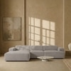 Sophisticated Wood Right Aligned 3-Seater With Upholstery Non Storage Sofa In Grey Colour