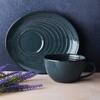 Blue Ripple Ceramic Snack Serving Set – Set of 2