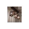 Trikona 5 Series Brown Solid Wood Cluster Hanging Light
