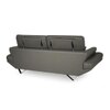 Orlando 3 Seater Leatherette Sole in Slate Grey Colour