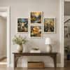 The Castle Decor Golden Deer Sunrise Wall Art Set of 4