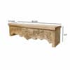 Multishade Colour Solid Wood Handcarved Parijat Floating Wall Shelf with distres finish by DisooFashions