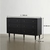 Rowling Solid Wood Chest Of 6 Drawers In Matte Black Finish